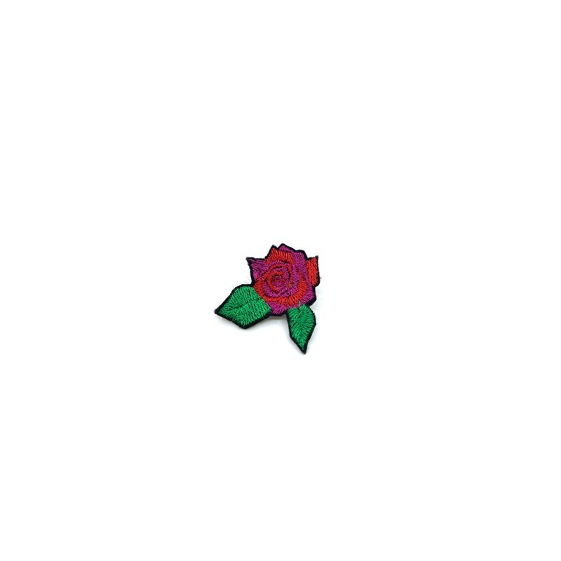 Petite rose avec feuilles