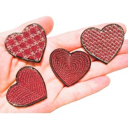 Coeur fantaisie bordeaux