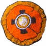 Poppy rond - rouge orange et pistil mauve