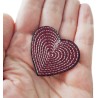 Coeur fantaisie bordeaux