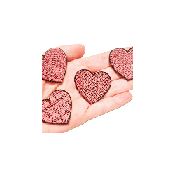 Coeur fantaisie vieux rose