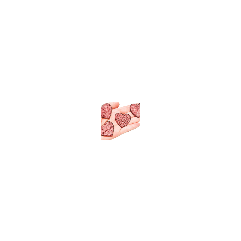 Coeur fantaisie vieux rose