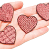 Coeur fantaisie vieux rose