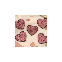 Coeur fantaisie vieux rose