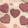 Coeur fantaisie vieux rose