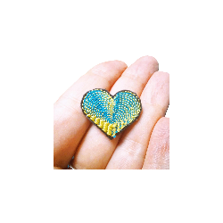 Coeur pop turquoise