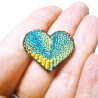 Coeur pop turquoise
