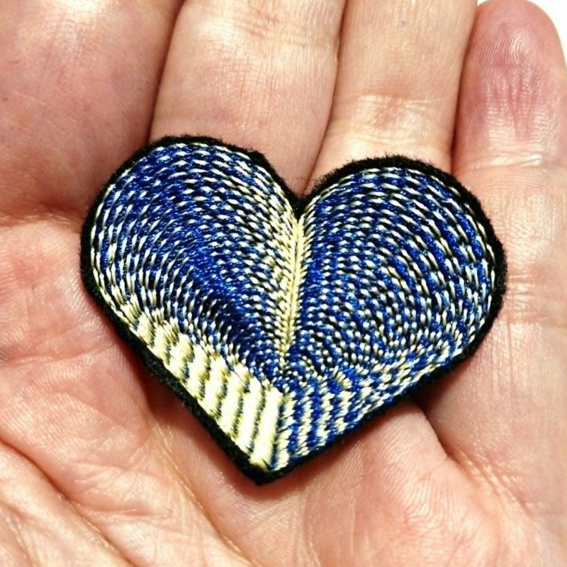Coeur pop bleu