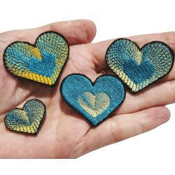 Coeur pop turquoise